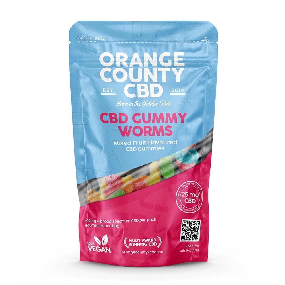 Gummy Worms Grab Bag Orange COunty CBD